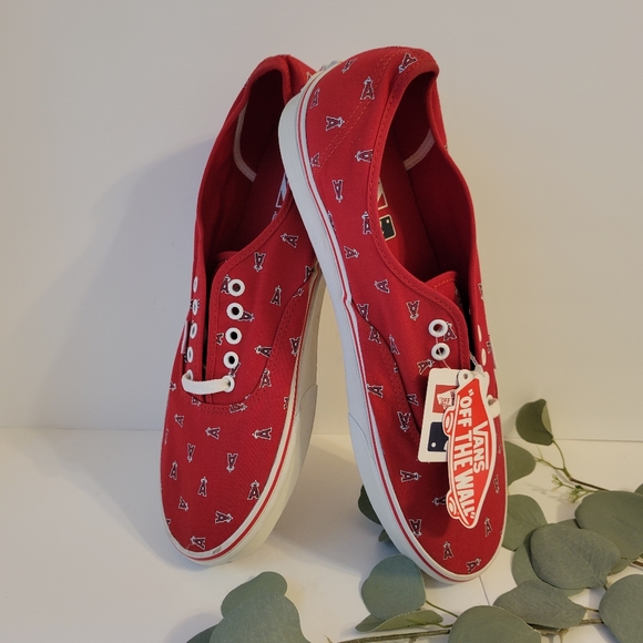 Vans off the wall Anaheim Angels Red sneakers Men's size 13 - Picture 8 of 9
